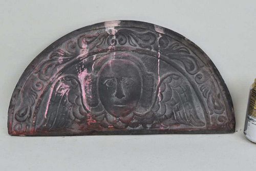 RARE CARVED TOMBSTONE SAMPLE CARTOUCHErepousse