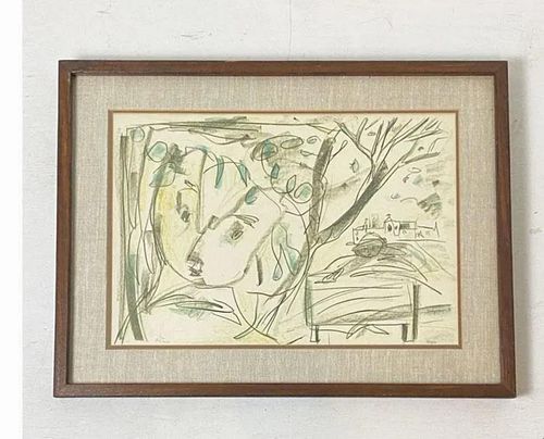 YEHUDA BACON, ABSTRACT LITHOGRAPHsigned