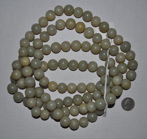 LONG STRAND LARGE CHINESE JADE/HARDSTONE