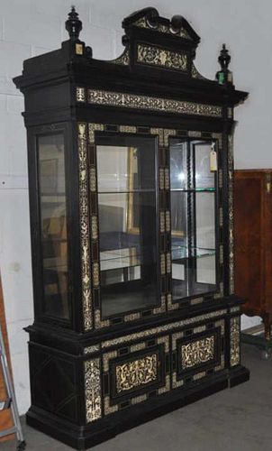 MILANESE INLAID EBONIZED CABINET,