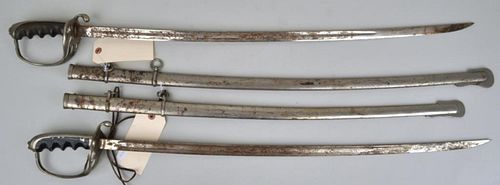 TWO US MILITARY SWORDS SCABBARDSboth 382c48