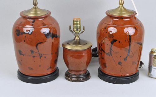 GROUP THREE POTTERY VESSELS AS 382c92