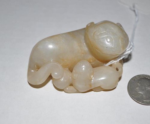 CHINESE JADE HARDSTONE CARVINGdepicting 382cc2