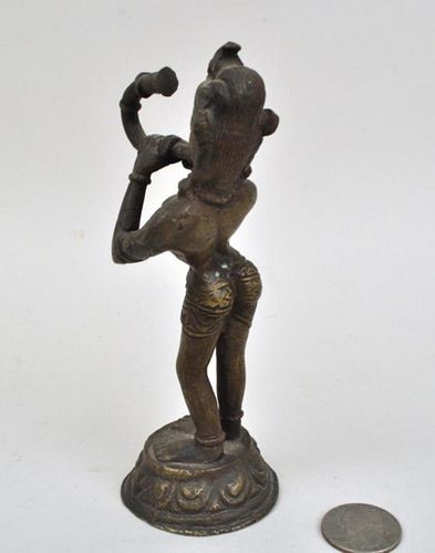 INDIAN CAST ALLOY FIGURE OF MUSICIANa