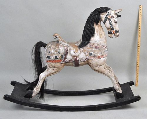 CARVED POLYCHROMED WOOD CAROUSEL 382cee