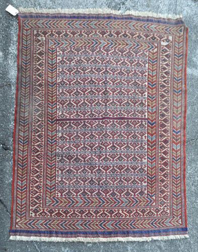 FLAT WEAVE CAUCASIAN RUG6 3 long  382d17