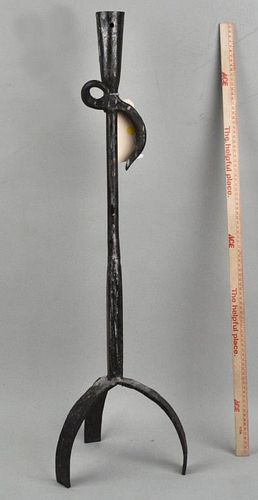 BRUTALIST STYLE WROUGHT IRON TORCHERE36 382d5c