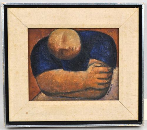 ARNALDO MICCOLI, O/B RESTING FIGURE(Italian,