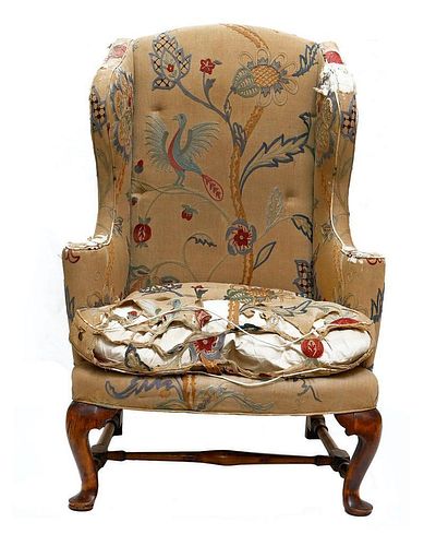 QUEEN ANNE MAPLE WING ARMCHAIR New 382e77