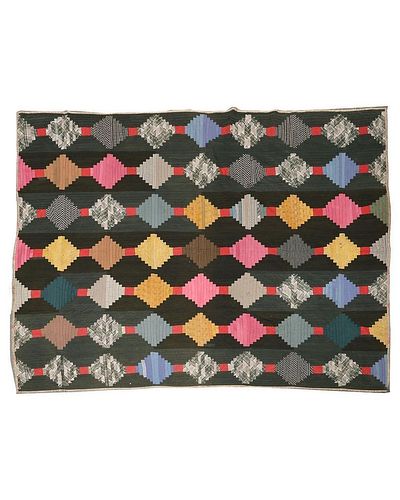 PIECED COTTON LOG CABIN QUILT Late 382e82