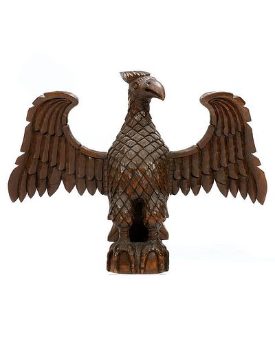 CARVED AND STAINED WOOD EAGLE FIGURE 20th 382e8a