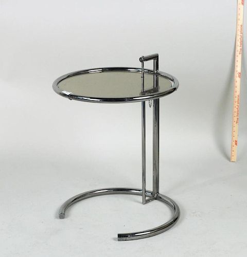 MID CENTURY MODERN ADJUSTABLE CHROME/GLASS