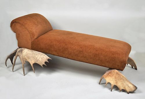 MOOSE ANTLER UPHOLSTERED RECAIMERupholstered 382f46