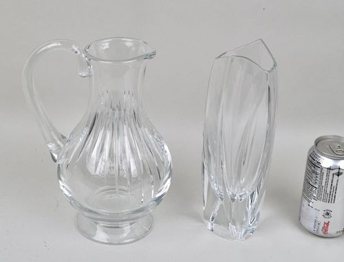 BACCARAT CUT GLASS PITCHER VASELargest  382f53