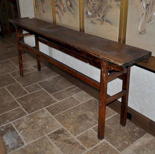 CHINESE RUSTIC WOOD ALTAR TABLE34"