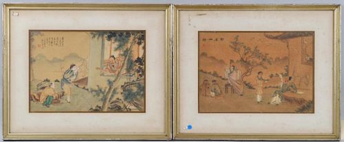 PAIR CHINESE PAINTINGS ON SILKwith