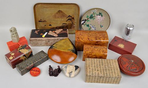 GROUP OF TEN ASIAN BOXES & OTHER