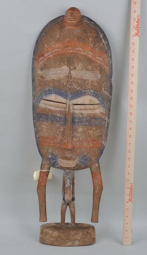 AFRICAN POLYCHROMED CARVED FIGURE32  38304a