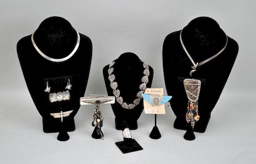 GROUP TEN STERLING & OTHER JEWELRY