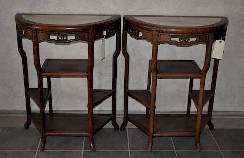 PAIR CHINESE STYLE SMALL M T CONSOLE 38304c