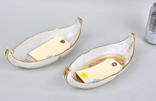 PAIR SEVRES PORCELAIN SAUCE BOATS,