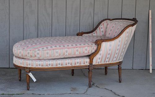 FRENCH LOUIS XVI STYLE UPHOLSTERED