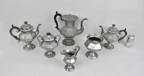 JAMES DIXON SONS PEWTER TEA SERVICEcomprising 38311a