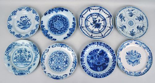 GROUP EIGHT DELFT PLATES & BOWLSLargest: