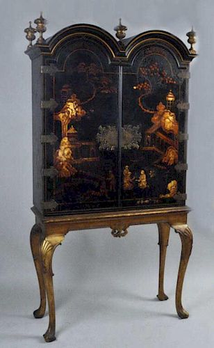 QUEEN ANNE STYLE LACQUER & GILT