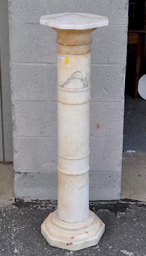 CARVED ALABASTER COLUMN43 high  38313f