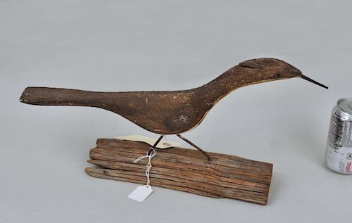 CARVED PAINTED SHORE BIRDon a 383158