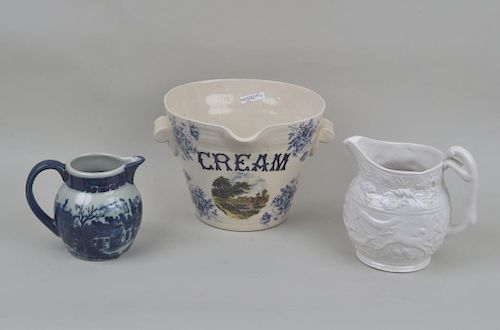 THREE PORCELAIN PITCHERScomprising 383212