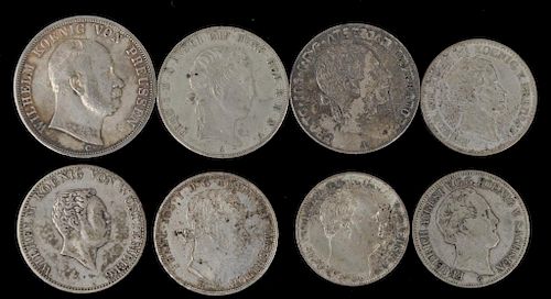 EIGHT GERMAN AND AUSTRIAN SILVER 383243