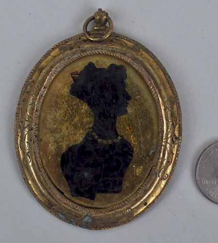 EARLY ENGRAVED BRASS LOCKETwith 38324b