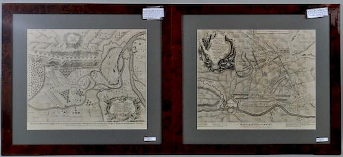 TWO ENGLISH BATTLE MAPS BY ISAAC