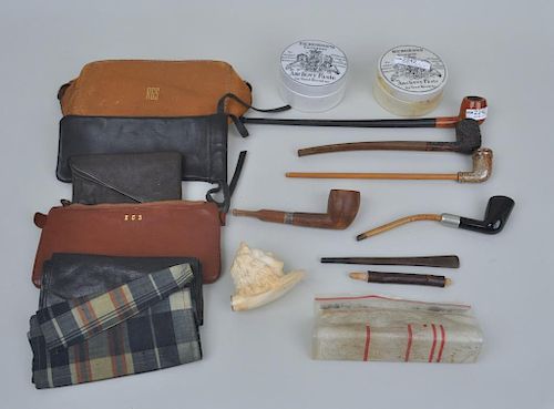 GROUP SIX PIPES, FIVE POUCHES,