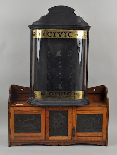 "CIVIC PIPE" DISPLAY CASE & A SHAKESPEARE