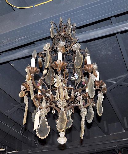 FRENCH 8 LIGHT CHANDELIER PAIR 383291