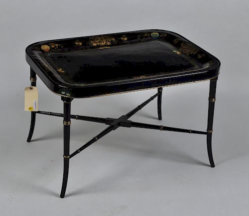 REGENCY TOLE DECORATED TRAY ON