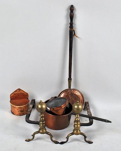 ESTATE GROUP ANTIQUE COPPER BRASS 3832ee