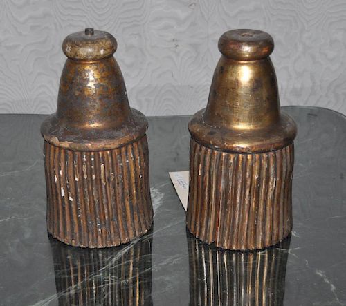 PAIR CONTINENTAL CARVED GILDED 3832ea