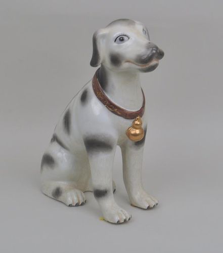 ASIAN PORCELAIN SEATED DOGwith