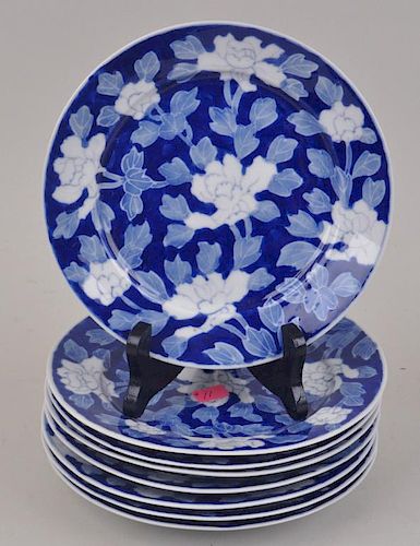 SET EIGHT ASIAN PORCELAIN FLORAL 383400