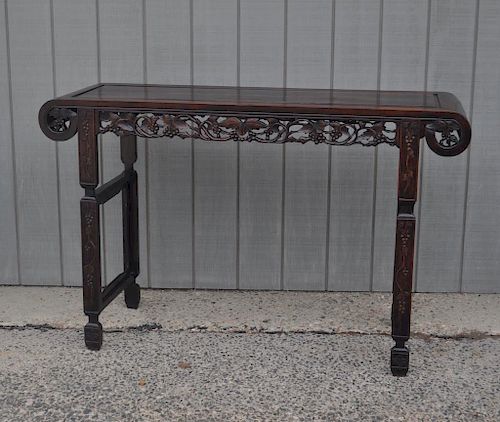 CHINESE CARVED HARDWOOD ALTAR TABLEwith