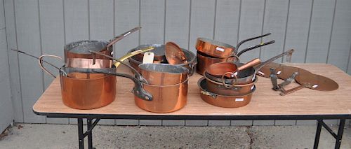 GROUP FIFTEEN COPPER COOKING PANSand 383455