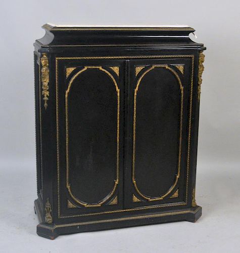 VICTORIAN EBONIZED BRONZE MOUNTED