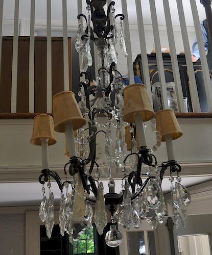 FRENCH STYLE CRYSTAL BRONZE CHANDELIERwith 38348d