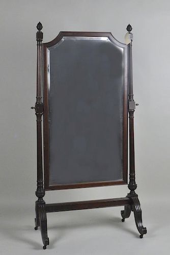 FEDERAL STYLE MAHOGANY CHEVAL MIRRORwith