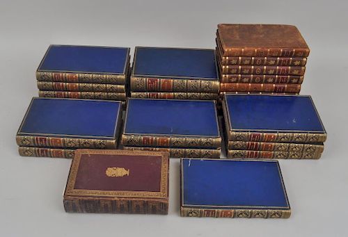 ESTATE GROUP OF ENGLISH LEATHERBOUND 3834d4