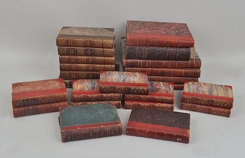 DIVERSE GROUP OF ANTIQUE LEATHERBOUND 3834d6